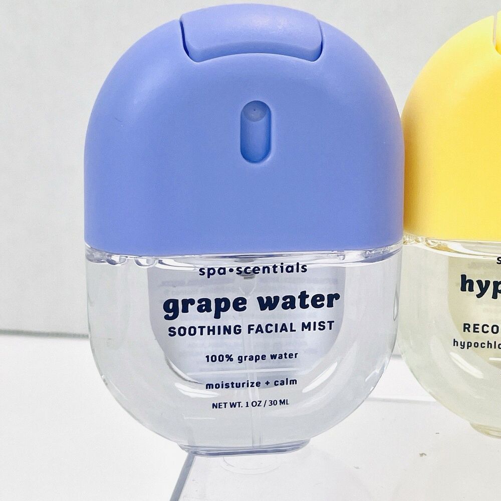 3 Pk SPA SCENTIALS Facial Mists Micellar Water / Grape Water / Hypochlorous Acid - Picture 2 of 4